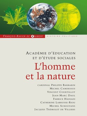 cover image of L'homme et la nature